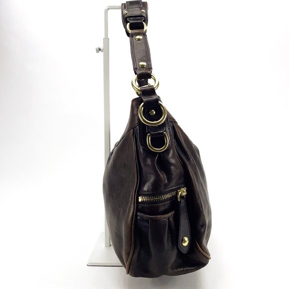 COACH Madison Brown Shimmery Leather Hobo/Shoulder Bag - H0868-13250P - Picture 7 of 16